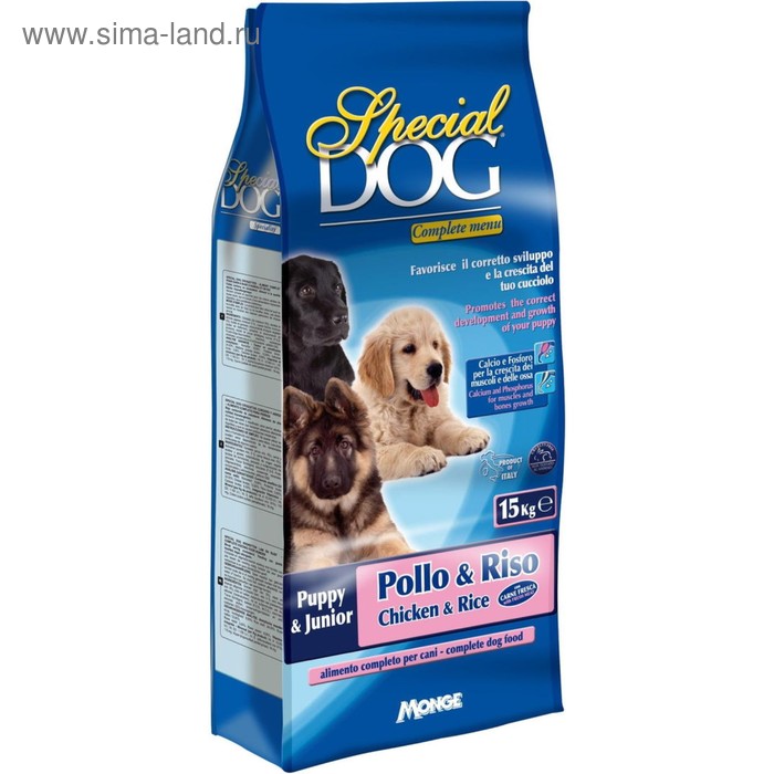 Сухой корм Special Dog для щенков, курица/рис, 15 кг.