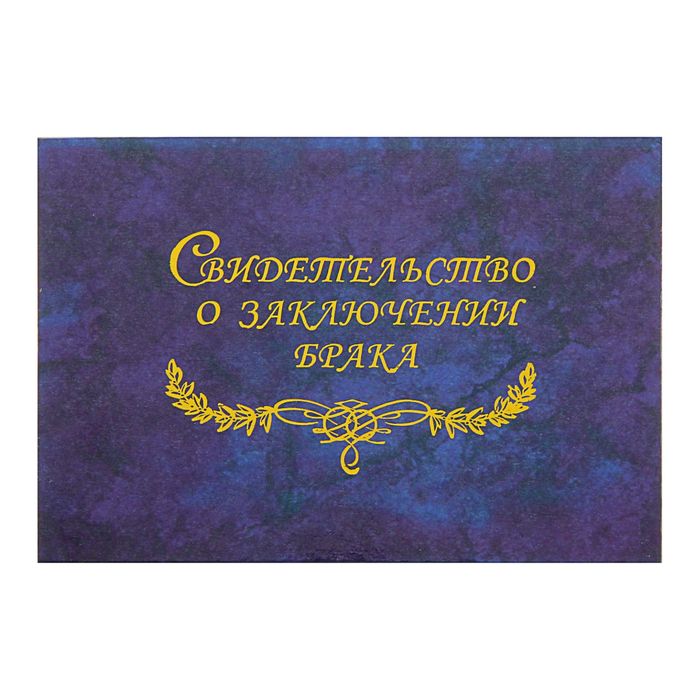 Папка для свидетельства о заключении брака "Гроза" синяя, А5, ламинированное