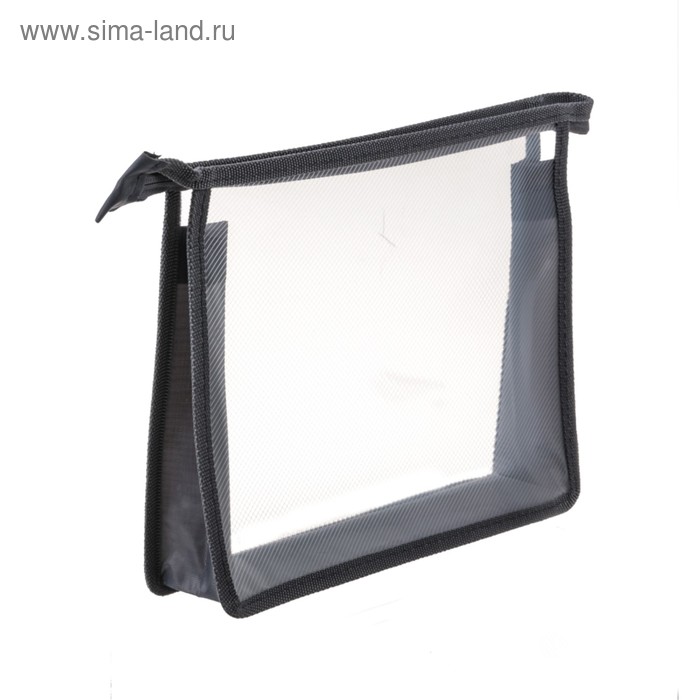 

Папка пластиковая А5, 230 х 190 х 55 мм, молния сверху, Calligrata "Офис", ПМ-А5-00, 0.5 мм, прозрачная, серая