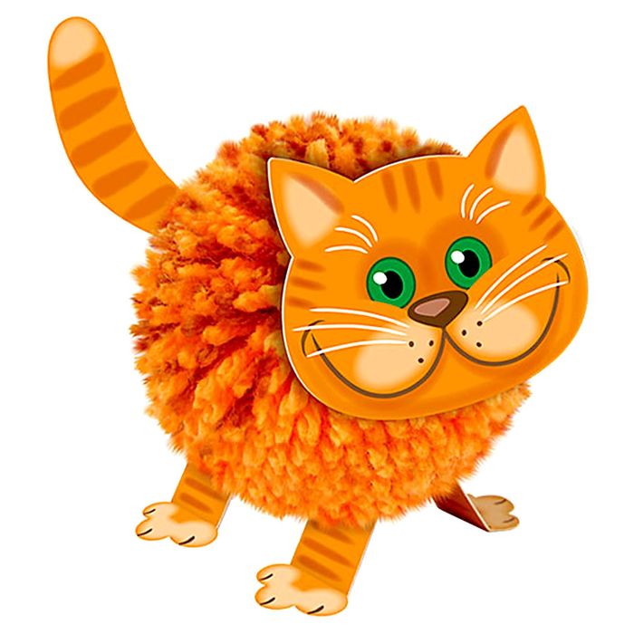 Набор для изготовления фигурки "Кот из помпона"