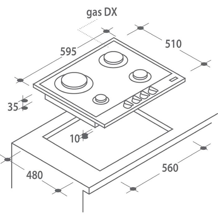 Варочная поверхность Candy CPGC 64 SQPAV