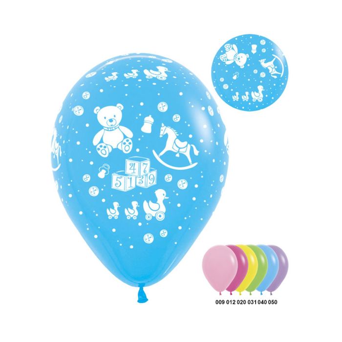 Шар латексный 12" Пастель "Новорожденный" 12 шт. цвета МИКС SP