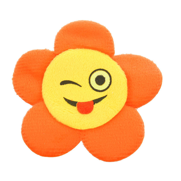 Мягкая игрушка-магнит "Цветочек-смайлик", цвета МИКС