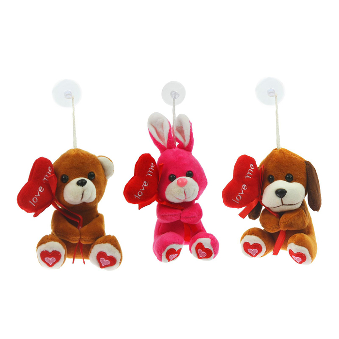 Мягкая игрушка-присоска "Малыш с сердцем" виды МИКС