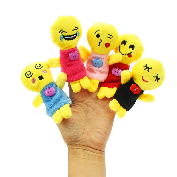 Мягкая игрушка-напальчник "Смайлик" виды МИКС