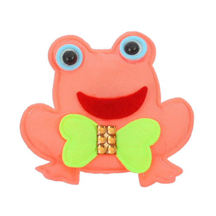 Мягкая игрушка-магнит "Лягушонок с бантиком", цвета МИКС