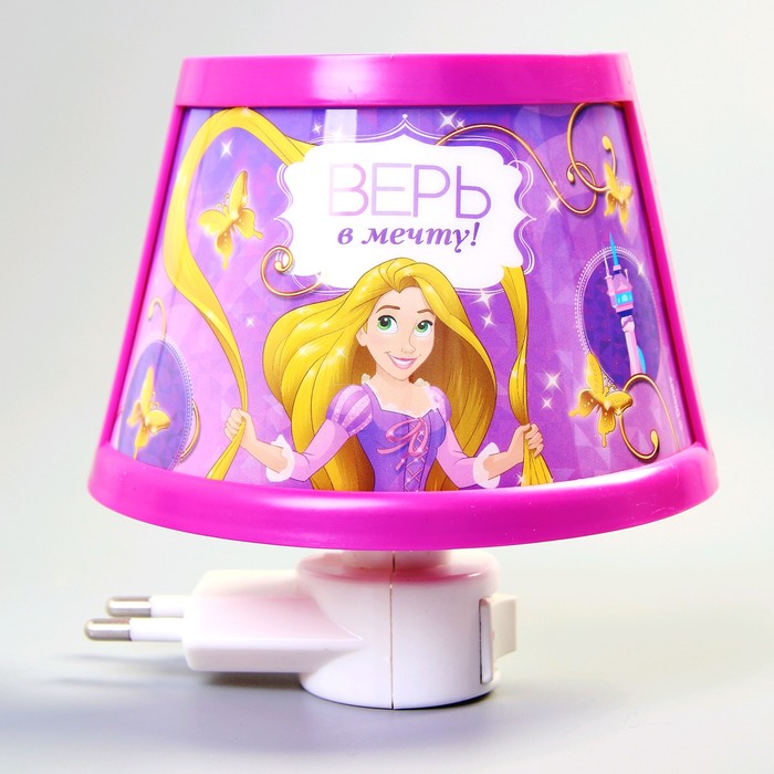 Ночник "Верь в мечту" Принцессы: Рапунцель, 10 х 11 см
