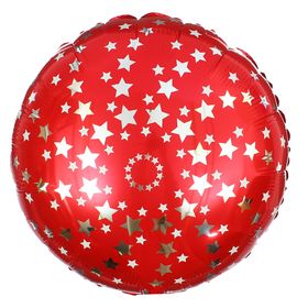 

Шар фольгированный 18" "Звёздочки", круг, цвет красный