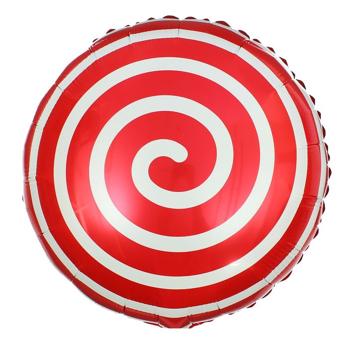 Шар фольгированный 18" "Леденец", круг, цвет красный