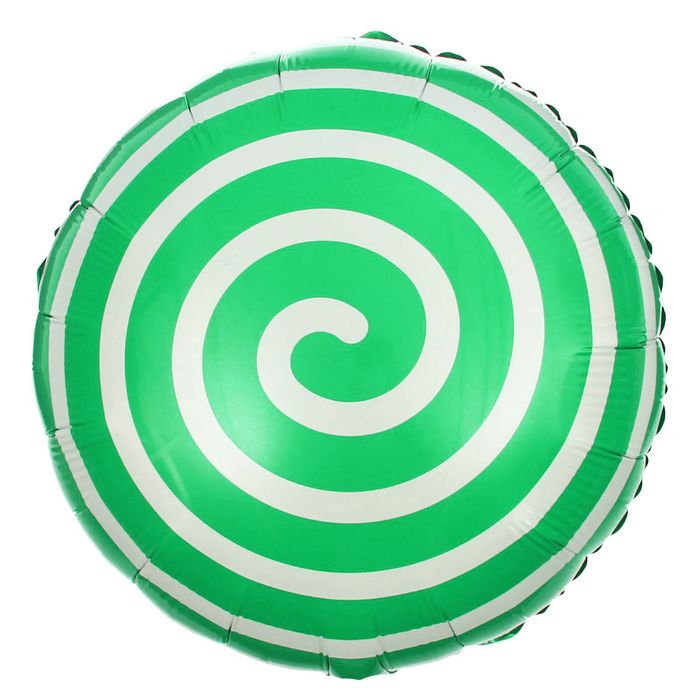 Шар фольгированный 18" "Леденец", круг, цвет зелёный