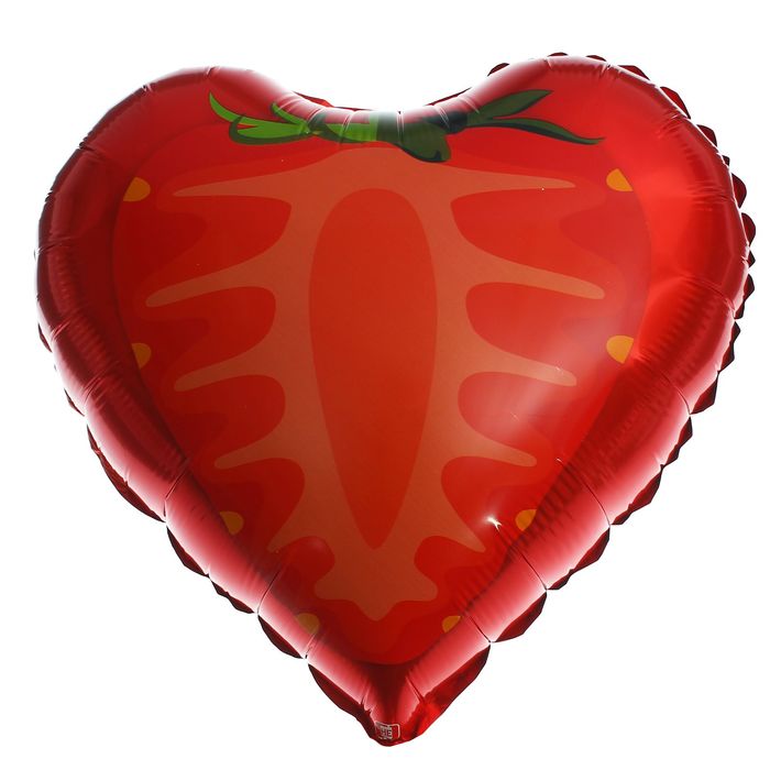 Шар фольгированный 18" Сердце "Клубника"