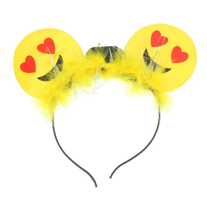 Карнавальный ободок световой "Смайл" сердечки