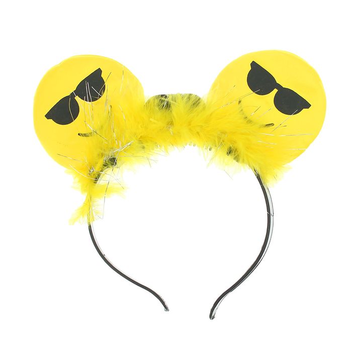 Карнавальный ободок световой "Смайл" в очках