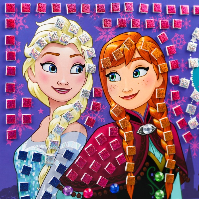 Мозаика стикерная "Ты самая лучшая" Холодное сердце, EVA стикеры + стразы