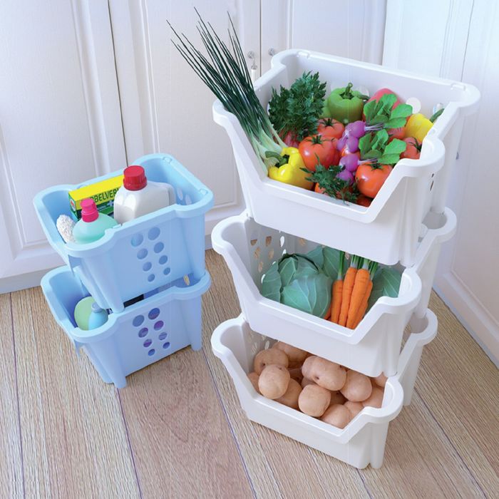 Ящик 37х28х22 см "Proxi" штабелируемый, цвет мокрый асфальт