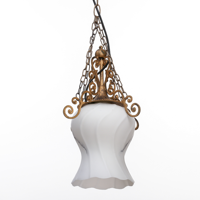 Люстра кантри "Гарсения" 1 лампа 60W E27 основание медь 20х20х80 см