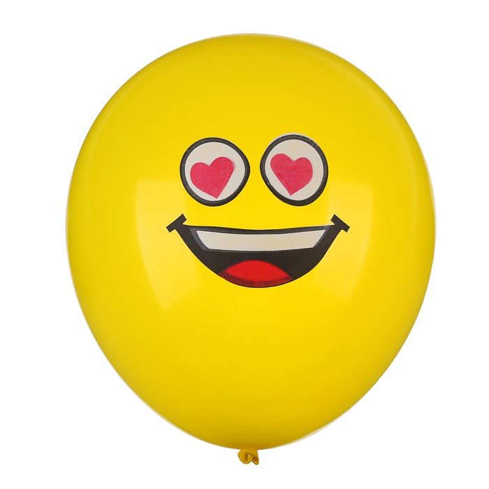 Набор воздушных шаров "Улыбка с сердечками" 5 шт. 10"