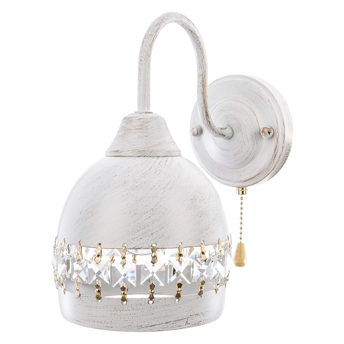 Бра "Шатёр" 60W E27 основание белый-золото 24х15х24 см