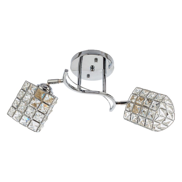 Люстра "Голенто" 2 лампы 60W E27 основание хром 50х20х25 см