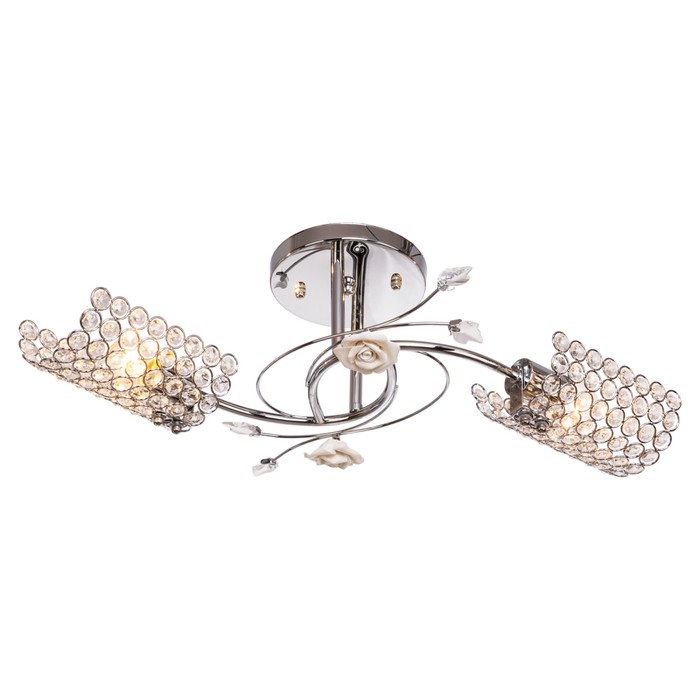 Люстра "Восторг" 2 лампы 40W E27 основание хром 58х44х20 см