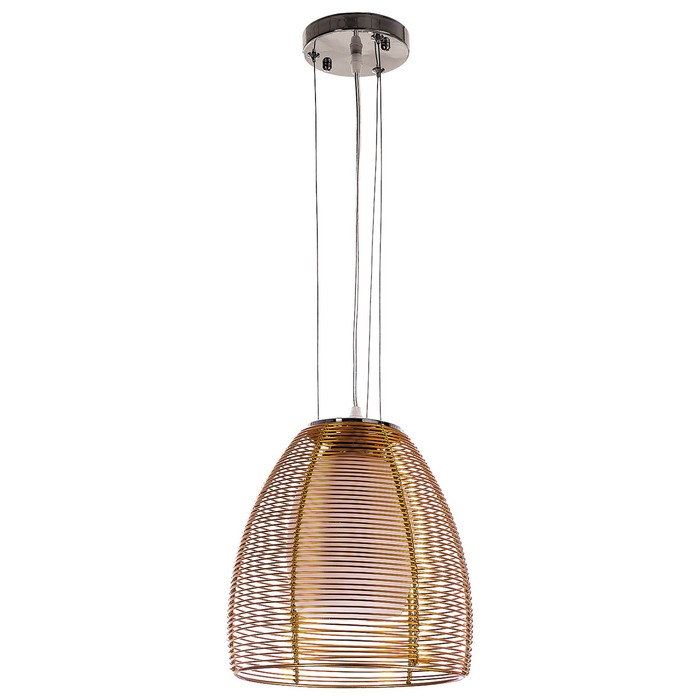 Люстра подвес "Штрофа" 1 лампа 40W E27 золото 25х25х100 см