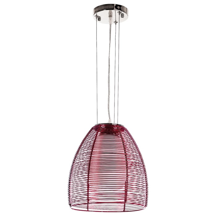 Люстра "Штрофа" 1 лампа 40W E27 красная