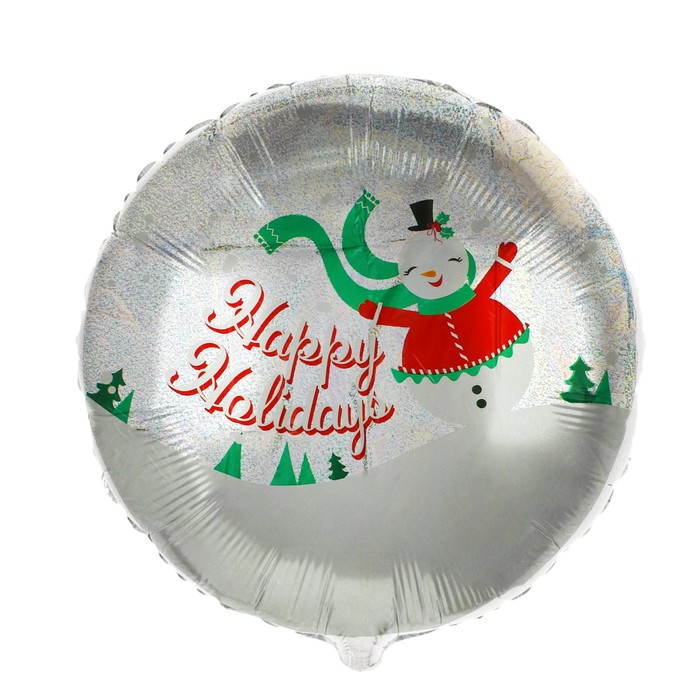 Шар фольгированный 18" "Снеговичок", круг