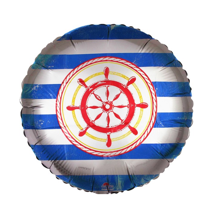 Шар фольгированный Круг 18&quot; &quot;Морская&quot; АГ