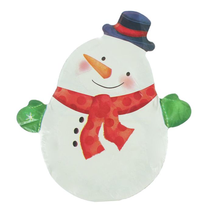 Шар фольгированный Снеговик с Шарфом А30 12" б/палочки АГ