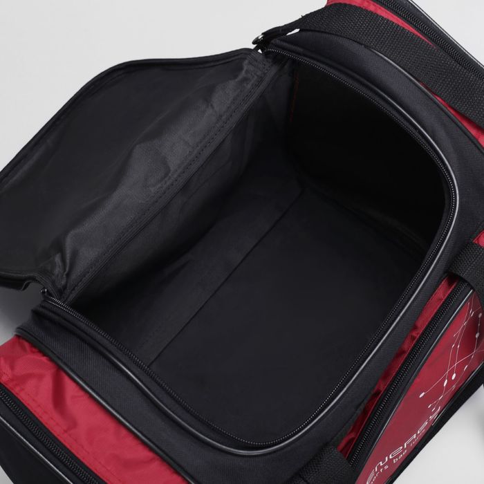 Сумка спортивная на молнии, 3 отдела, 1 наружный карман, красная