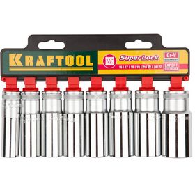 

Набор KRAFTOOL Expert Qualitat, торцовые головки, улиненные 1/2", 16-27 мм, 8 предметов