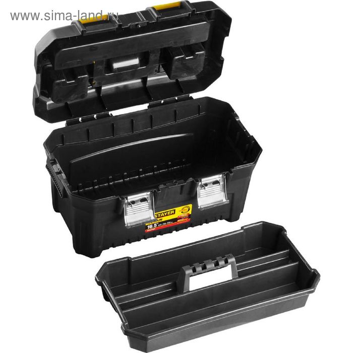 Ящик STAYER MASTER TITAN-16.5, пластиковый, для инструмента, 420x250x230 мм ящик для инструмента stayer professional toolbox 16 пластиковый