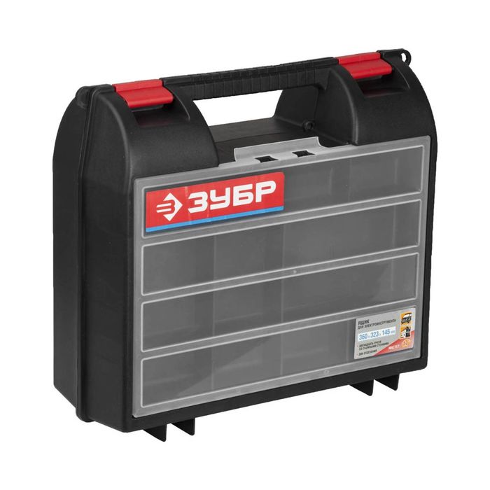 Ящик "ЗУБР" МАСТЕР "МХ 217 Е", пластмассовый, для электроинструмента, 36х32.3х14.5 см