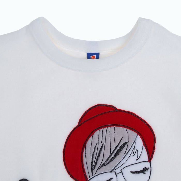 Костюм для девочки (джемпер, брюки) "Красная шапочка", рост 98-104 см (28), цвет молочный/тёмно-синий