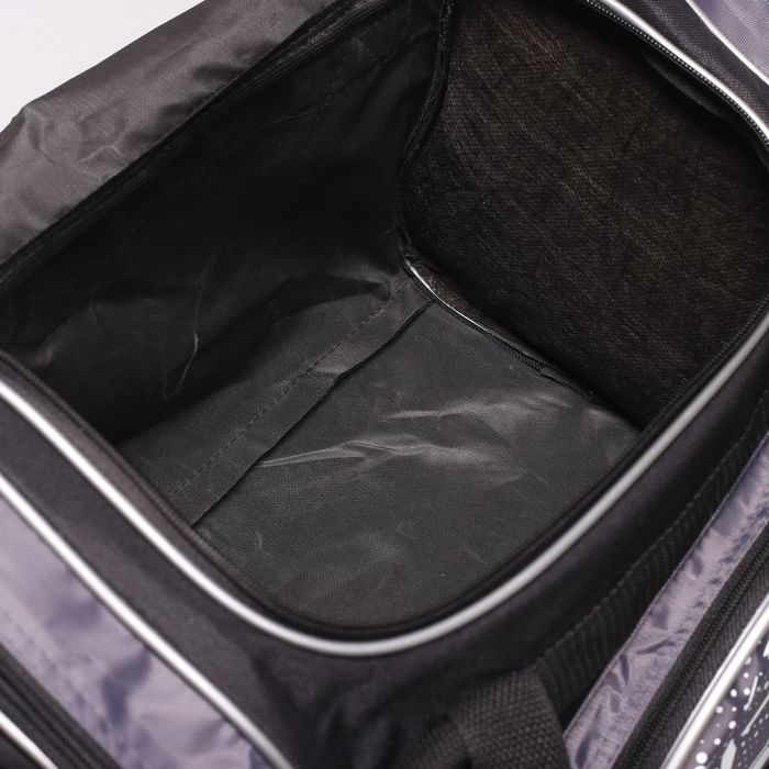 Сумка спортивная на молнии, 3 отдела, 1 наружный карман, серая