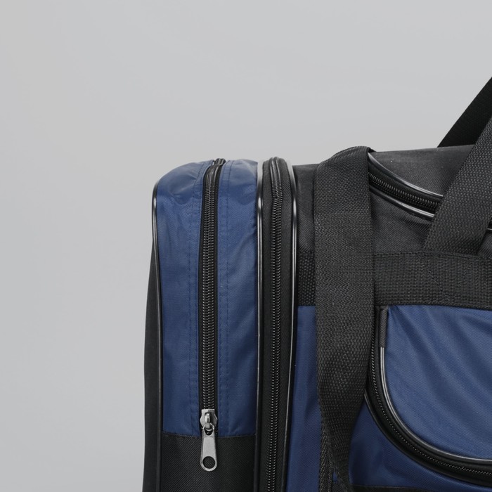 Сумка спортивная на молнии "Каскад", 3 отдела, 1 наружный карман, цвет синий