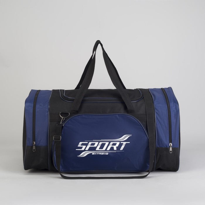 Сумка спортивная на молнии, 1 отдел, 1 наружный карман, цвет синий