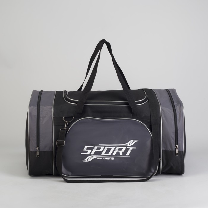 Сумка спортивная на молнии, 1 отдел, 1 наружный карман, цвет серый