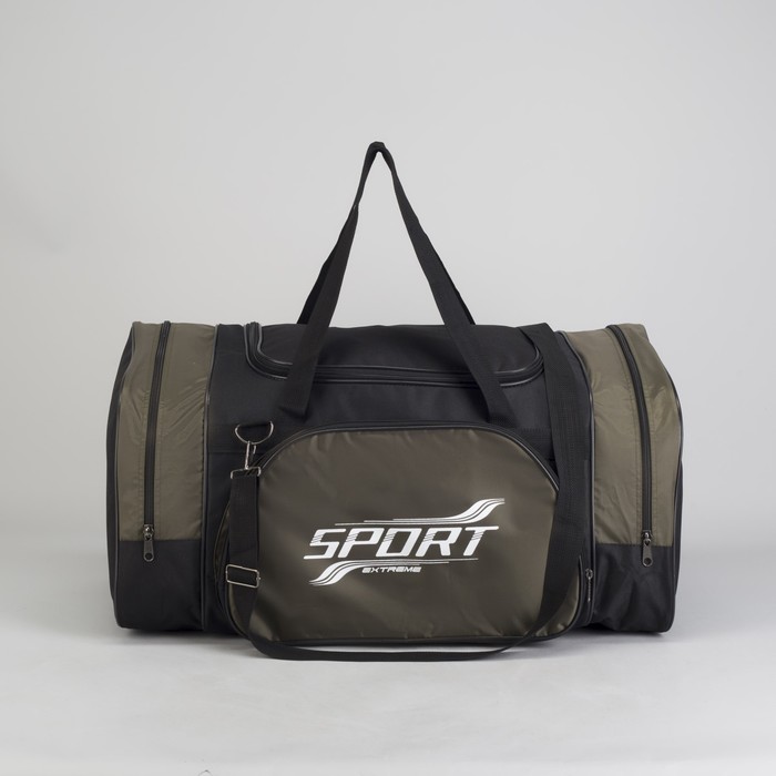 Сумка спортивная на молнии, 1 отдел, 1 наружный карман, цвет хаки