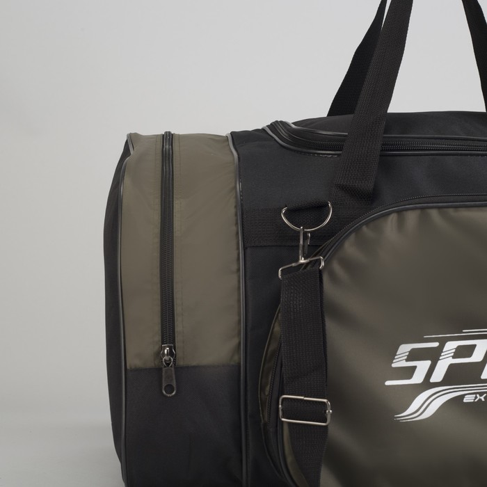 Сумка спортивная на молнии, 1 отдел, 1 наружный карман, цвет хаки