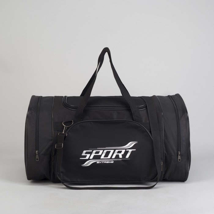 Сумка спортивная на молнии, 1 отдел, 1 наружный карман, цвет чёрный