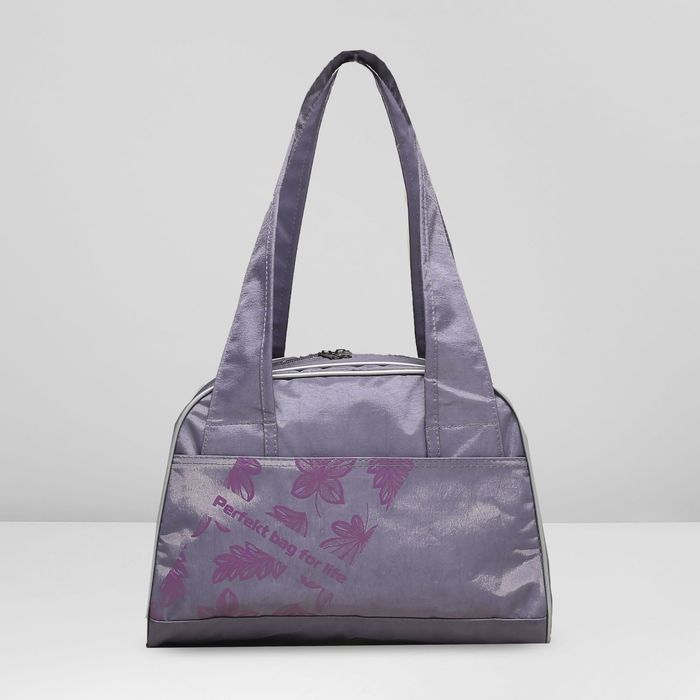 Сумка молодёжная на молнии "Камелия", 1 отдел, 1 наружный карман, серая