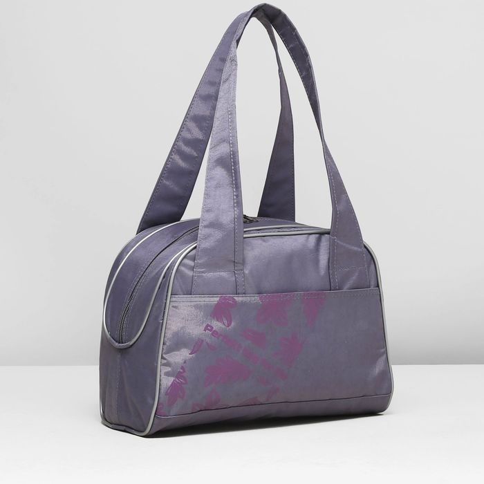 Сумка молодёжная на молнии "Камелия", 1 отдел, 1 наружный карман, серая