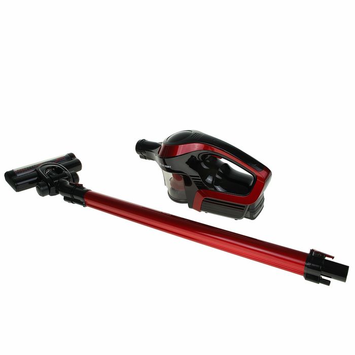 Пылесос Kitfort КТ-515-1, 150 Вт, 0.3 л, вертикальный + ручной, красно-черный