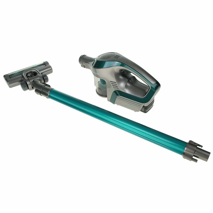 Пылесос Kitfort КТ-515-3, 150 Вт, 0.3 л, вертикальный + ручной, серо-зеленый