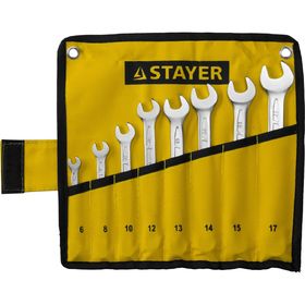 

Набор STAYER Profi, гаечный, комбинированный, хромированный, 6-17 мм, 8 шт