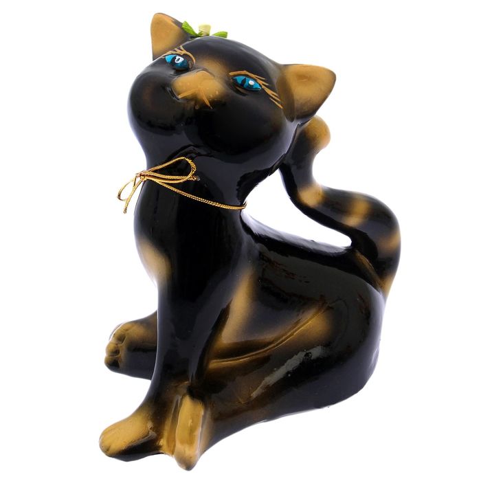 Копилка "Анфиса" малая, глянец, чёрно-золотая