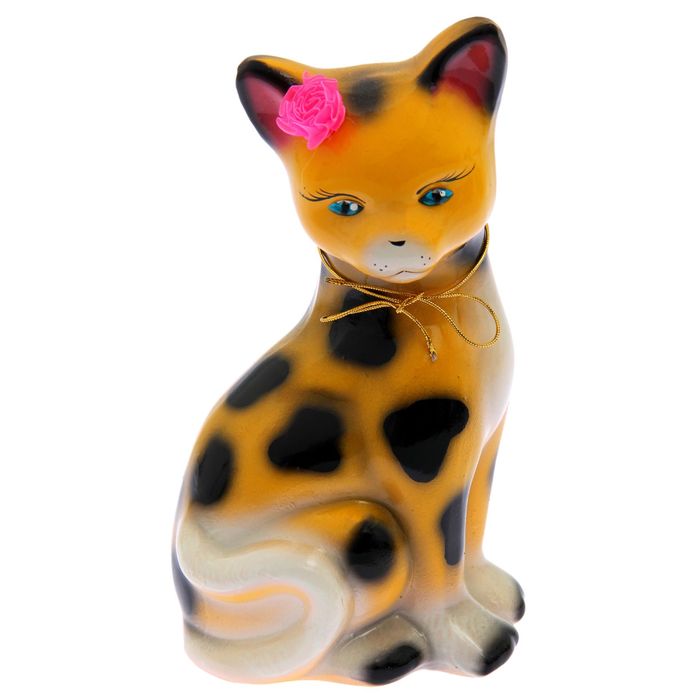 Копилка "Лиза" глянец, желтая, леопард