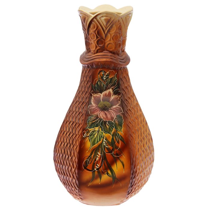 Ваза напольная "Фиона" рисованные цветы