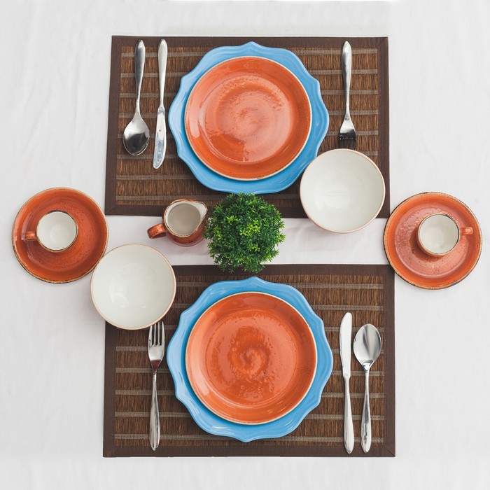 Салатник 457 мл d=12,7 см h=7 см «Крафт», цвет терракот